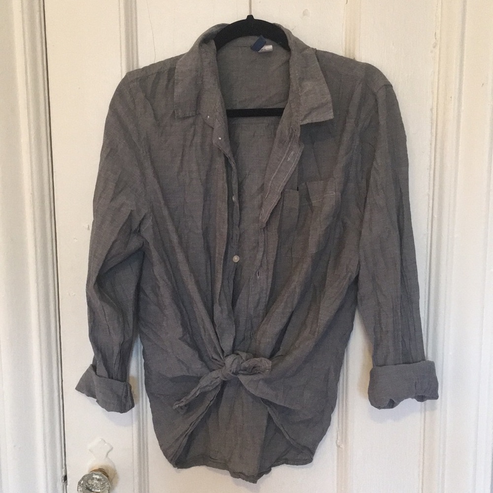 Tied button up